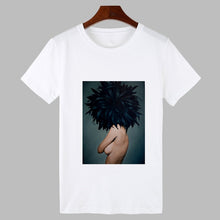Load image into Gallery viewer, 2019 Sexy Flowers Feather Print Harajuku T shirt Women Fashion Tshirt O-neck Short Sleeve T-shirt White Tops Female Clothing