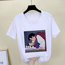 Load image into Gallery viewer, Mona Lisa T shirt Women spoof personality fashion Tshirt summer 2019 Harajuku aesthetics Short Sleeve White Tops Female T-shirt